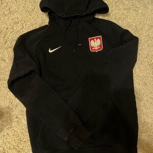 Nike Black Hoodie with Red Emblem